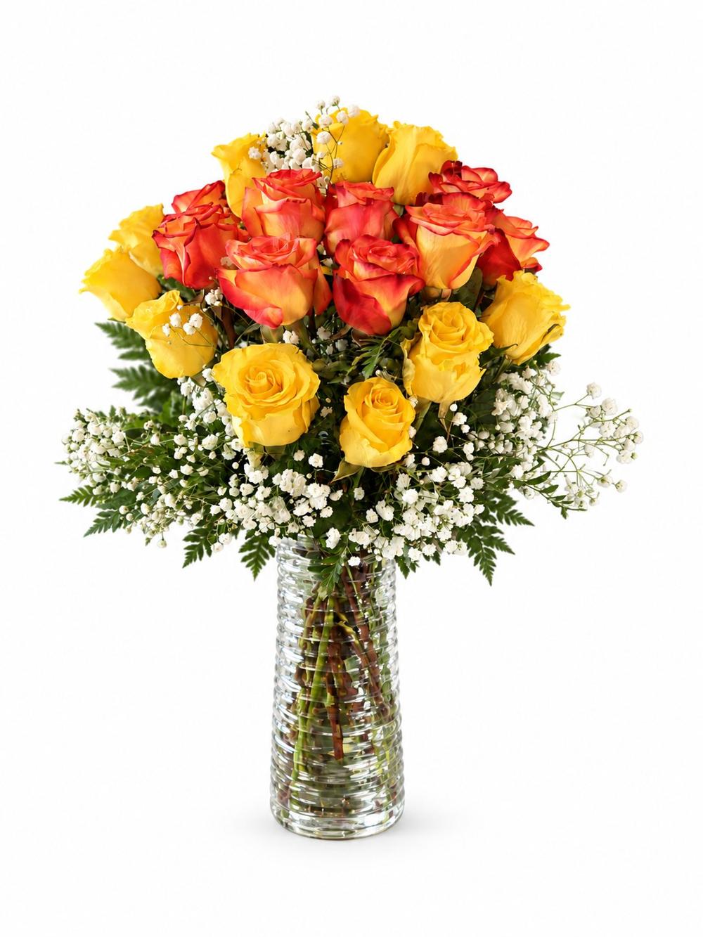 Sunlit Ember Roses