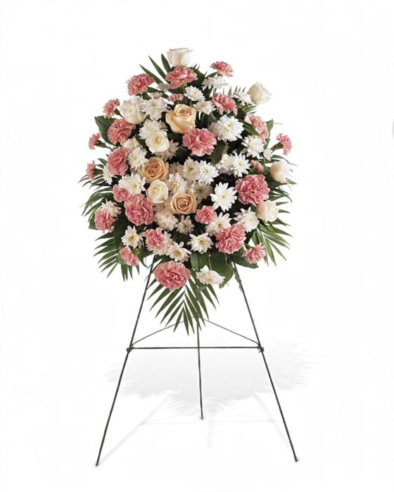 Pink and White Sympathy Spray